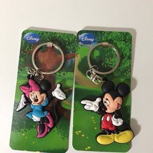 Mickey and Minnie PVC keychains